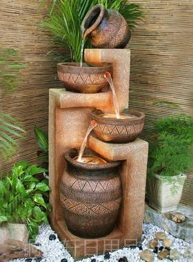 高档大台型欧意式室内喷泉流水水摆景摆设创阳庭院假山风水轮客厅