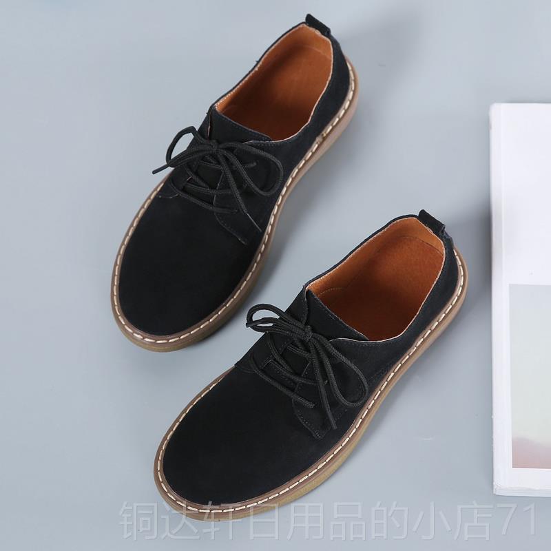 高档真皮牛筋底女鞋鞋平底牛风津英伦女jk皮小鞋妈妈孕妇鞋防滑春