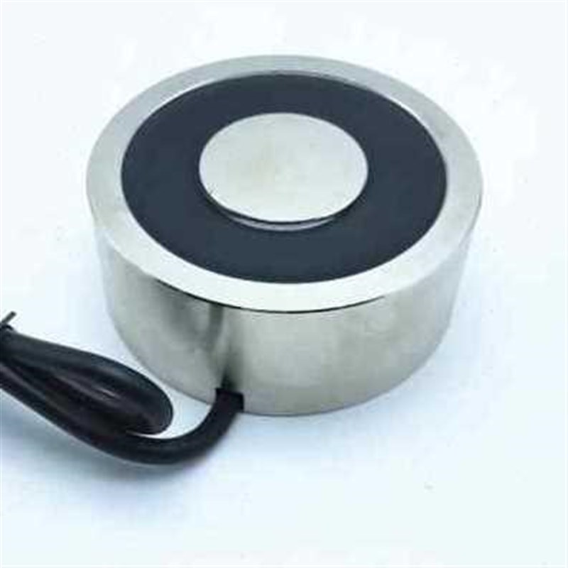 新款爆品圆形防水吸盘式电磁铁P8038 大吸力100公斤12V 24V直款