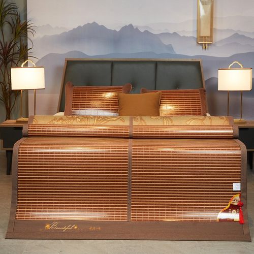 严选高端竹席子凉席竹席子全竹双面席反面冰丝凉席夏季宿舍