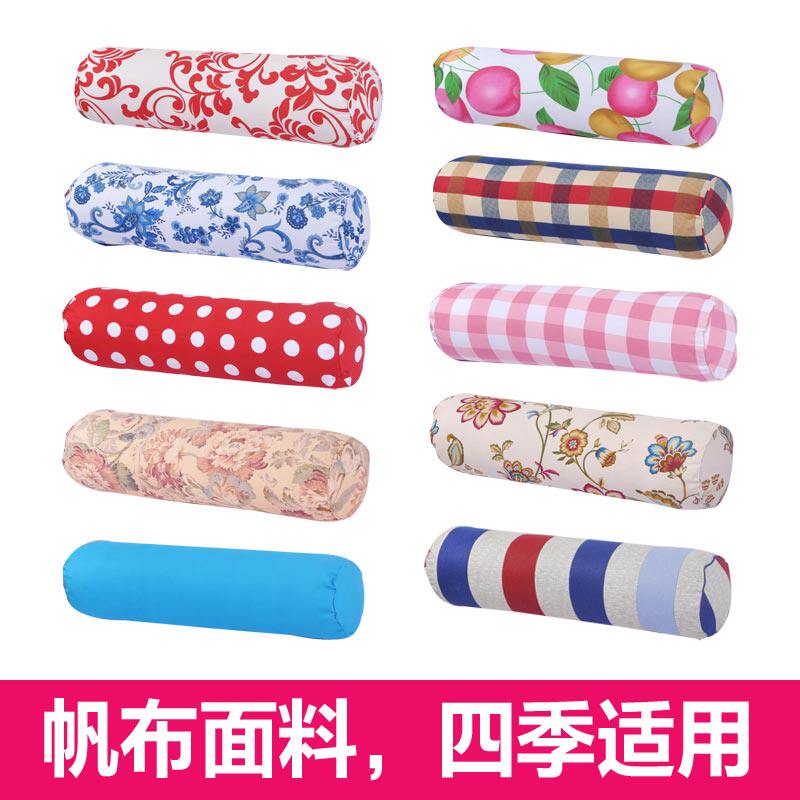 帆布糖果枕粗布圆柱抱枕沙发长条枕办公室午睡枕飘窗要靠垫可拆洗