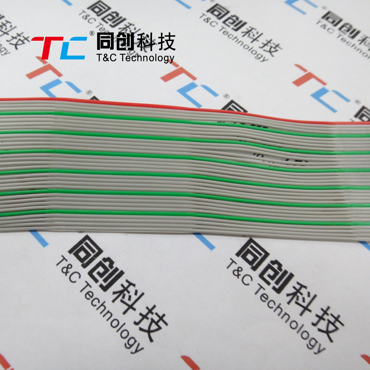 同创科技 OKI 红绿灰 分离 彩排线 热压排线1.27mm 50P 进口工艺