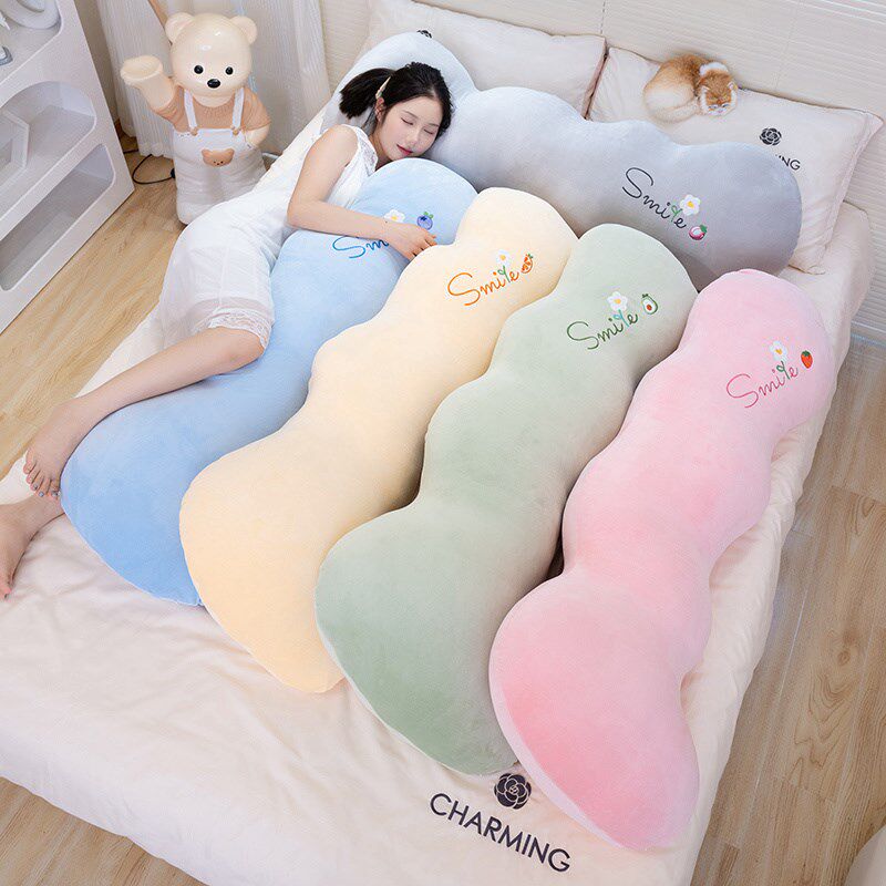 波浪云朵抱枕女生睡觉夹腿长条枕头床上靠枕沙发靠背垫玩偶枕头