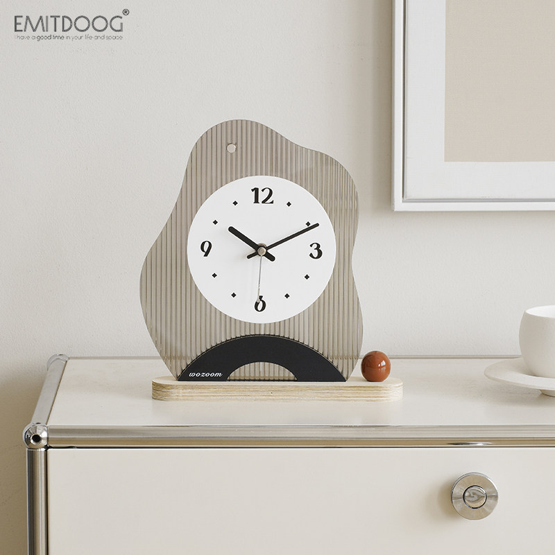 EMITDOOG客厅桌面创意相框装饰摆件家居玄关电视柜时钟高档礼品