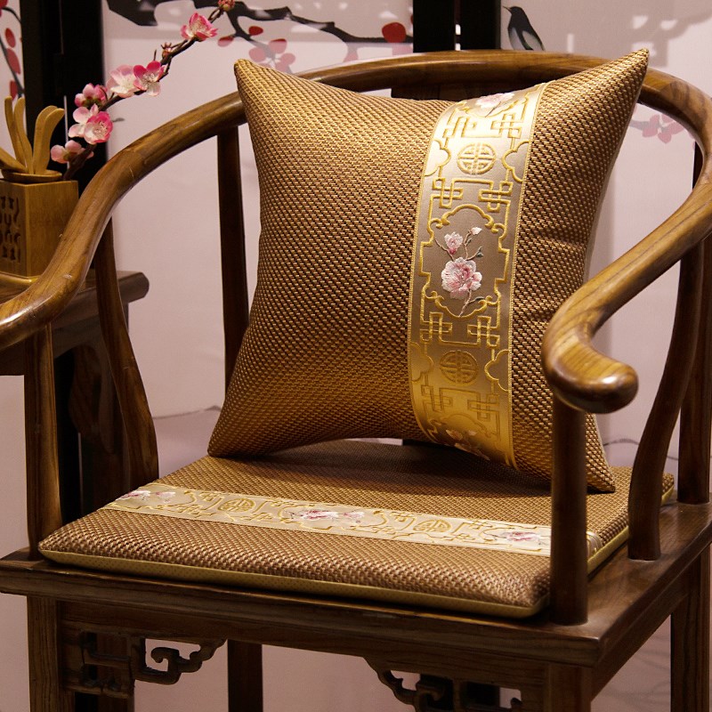 夏款凉席坐垫椅垫红木沙发圈椅太师椅椅子实木防滑中式