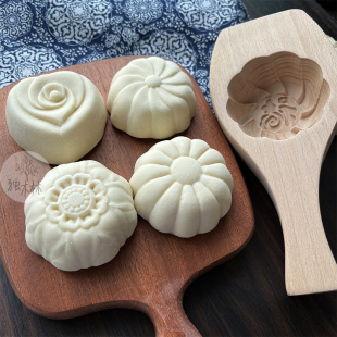 做蒸馒头包子造型模具木制印字家用福禄寿花样蒸糕点馍馍烘焙爱心