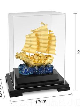 高档一摆帆风顺金箔帆船件开 业乔礼迁办公室品酒柜玄关家居招财