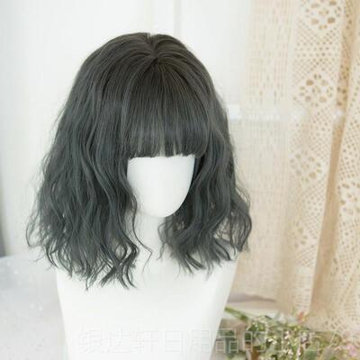 高档Brightlele经典骨泡沫卷曲短假发日本风格松蓬的面部塑造可爱