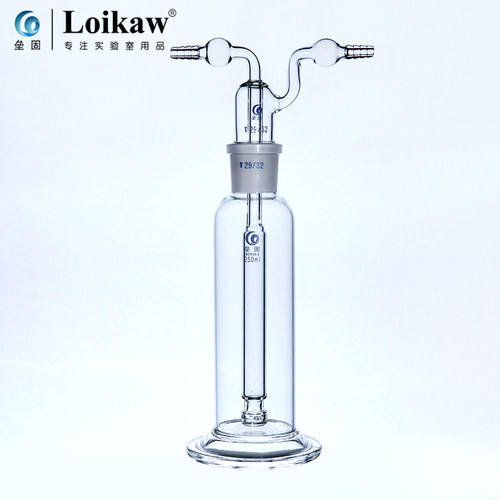 垒固125ml250ml500/1000多孔气体洗瓶高硼硅玻璃洗气瓶玻璃缓冲瓶