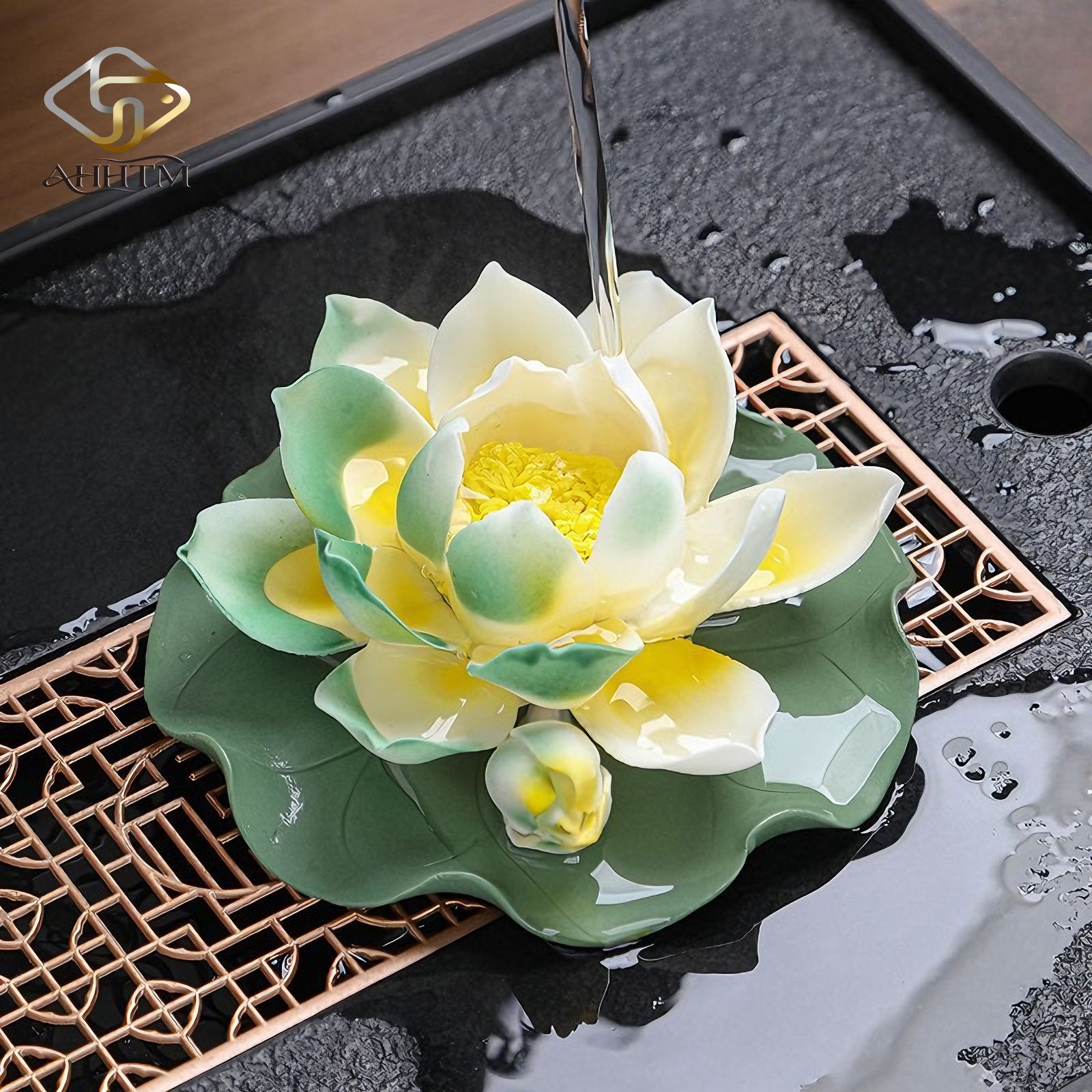 变色茶宠荷花创意茶玩手捏陶瓷摆件可养精品茶盘茶具桌台高档装饰,餐饮具,茶宠摆件,淘宝优惠券,粉丝福利购,淘宝优惠卷