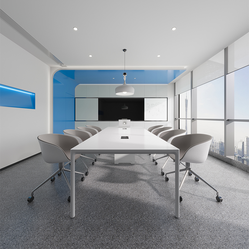 曼维斯会议桌简约现代会议室洽谈接待办公家具桌椅组合小型长条桌