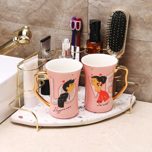 洗漱陶瓷口杯简约牙杯牙刷收纳牙具盒可爱家用套装牙缸情侣刷牙杯