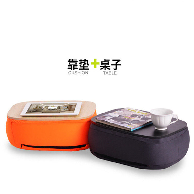 魔尚创意时尚简约软垫托盘桌 懒人膝盖床上笔记本电脑桌 靠垫小桌