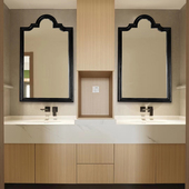 饰镜定制 设计装 欧式 复古浴室镜卧室艺术化妆镜壁挂卫生间镜子软装