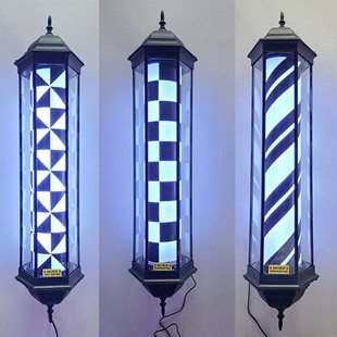 厂家售六角宫灯加亮LED复古奢华防水挂壁旋转美发转灯灯箱