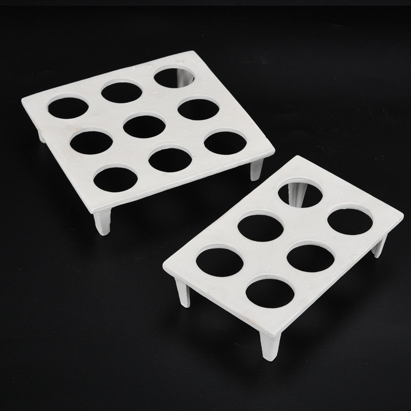 陶瓷坩埚架 6孔 9孔 唐山瓷制坩埚架30ml坩锅9孔架子50ml陶瓷挥发