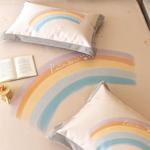 可爱折叠床笠款冰丝凉席夏天单人宿舍1.2m高端家用空调席新款席子