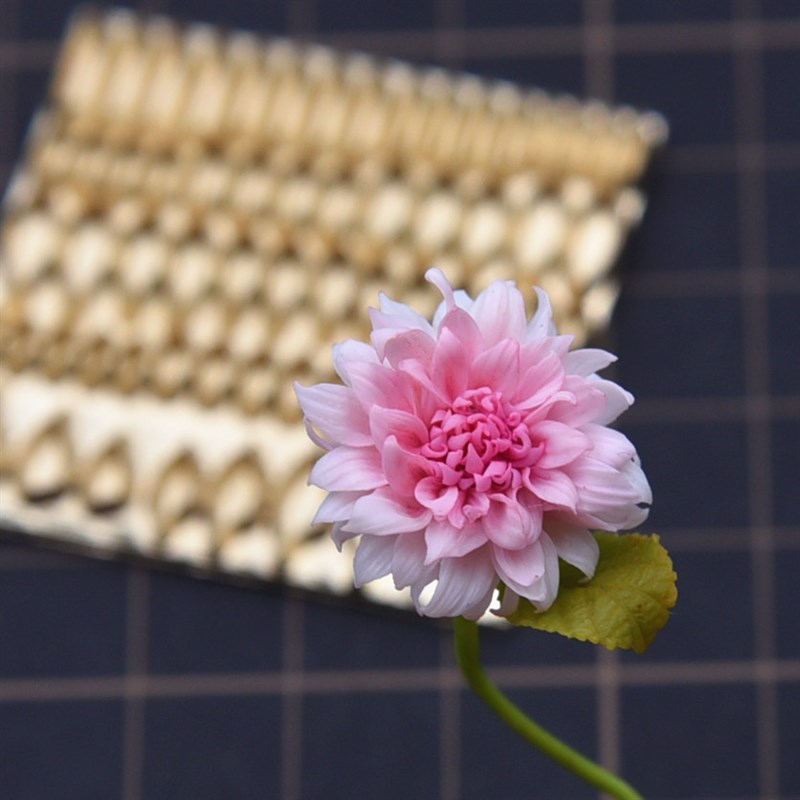 微缩超轻树脂粘土花卉铜压切模 diy精雕金属切模仿真大丽花压切模