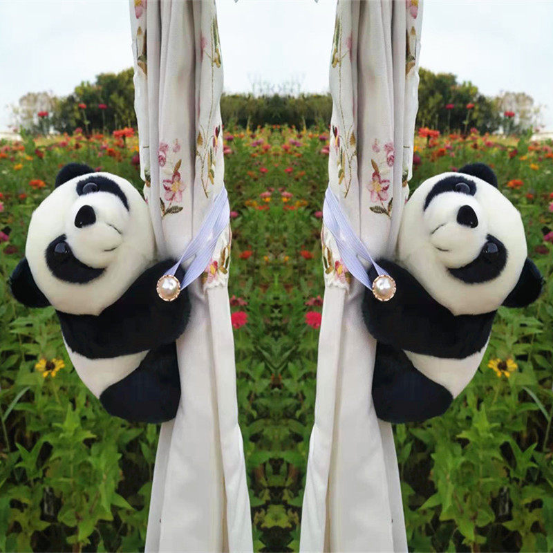 2024新款窗帘绑带熊猫公仔玩偶抱扣可爱简约扣环一对装韩式百搭 - 封面