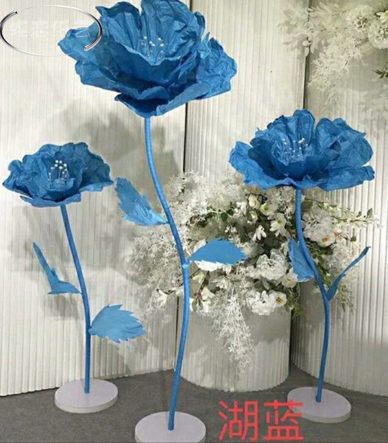 婚庆婚礼大型活动现场布置商场橱窗美陈路引舞台背景大型立体纸花