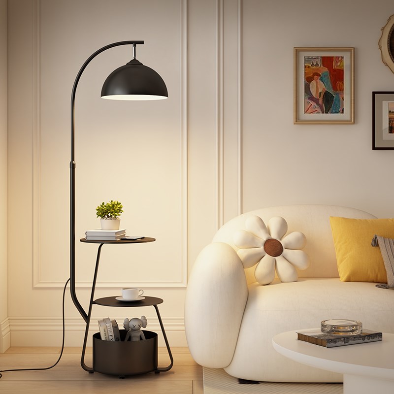 法式奶油风沙发旁边几侧边柜床头移动茶几桌客厅角几充电创意置物