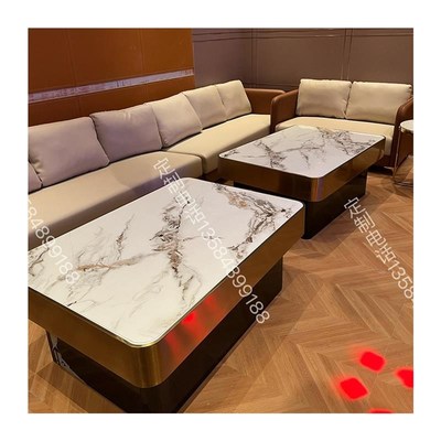 ktv专用茶几大理石酒吧包厢卡座会所不锈钢茶几ktv发光轻著岩工厂