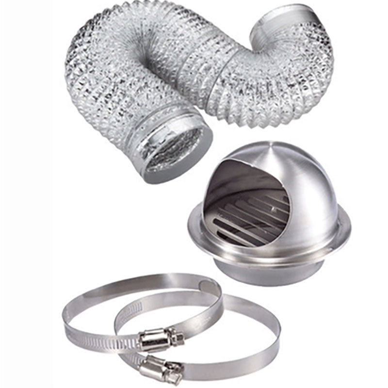 浴霸安装配件开关风管卡箍通风球安装材料直径100铝箔管尾罩