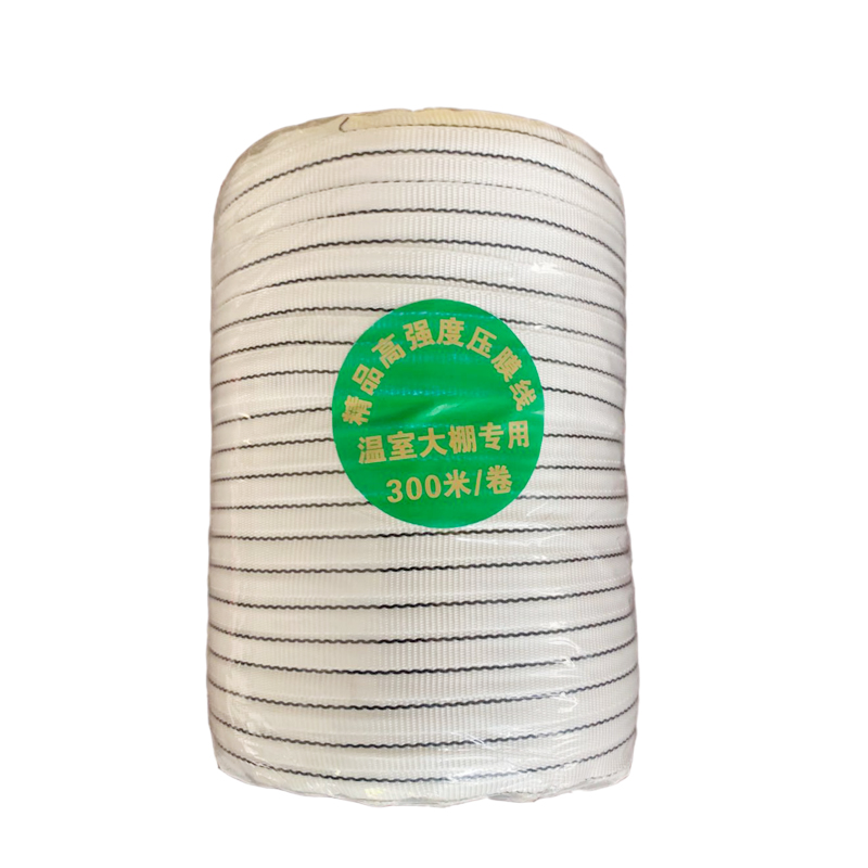 温室大棚薄膜配件高强度涤纶丝白色压膜带压膜绳压膜线绳子扁带