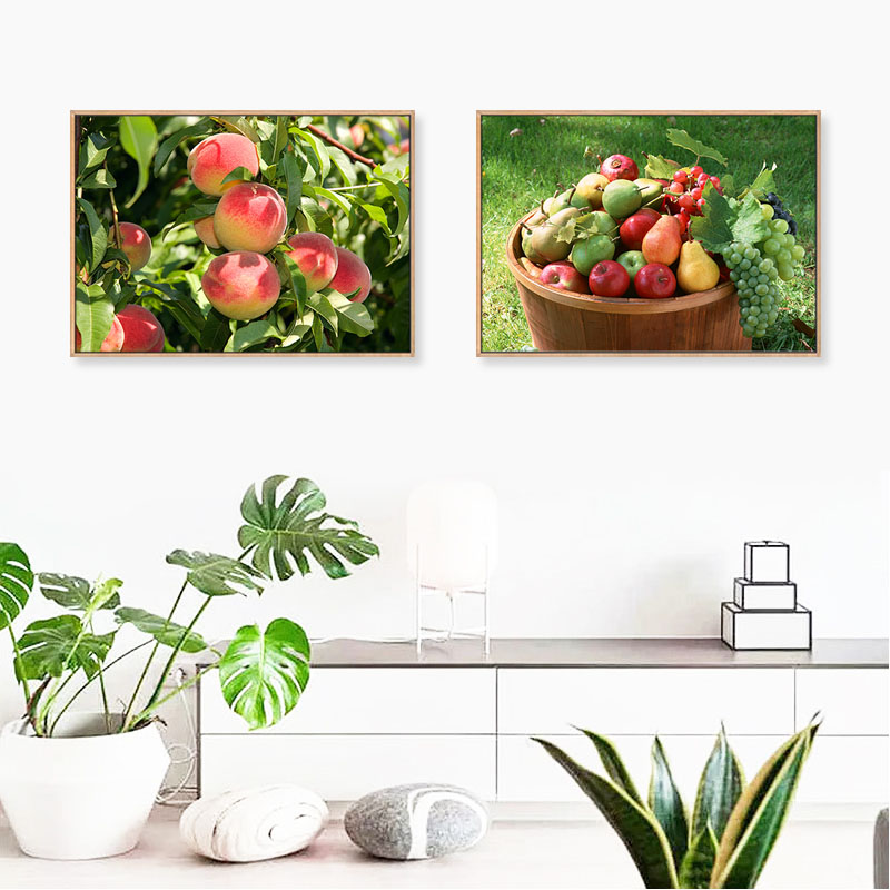 水果装饰画有框画小清新现代简约田园风格挂画饭厅壁画餐厅墙画