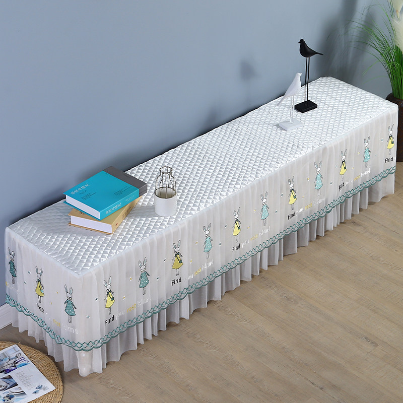 电视柜桌布防尘罩蕾丝布艺现代简约长方形客厅电视柜盖布全包罩套