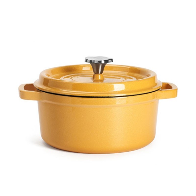 网易严选珐琅锅铸铁锅22cm家用加厚炖锅电磁炉通用2cm煲汤汤锅