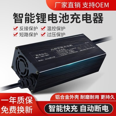 电动车锂电池专用充电器48V大功率三元铁锂13串54.6V快充14串58.8