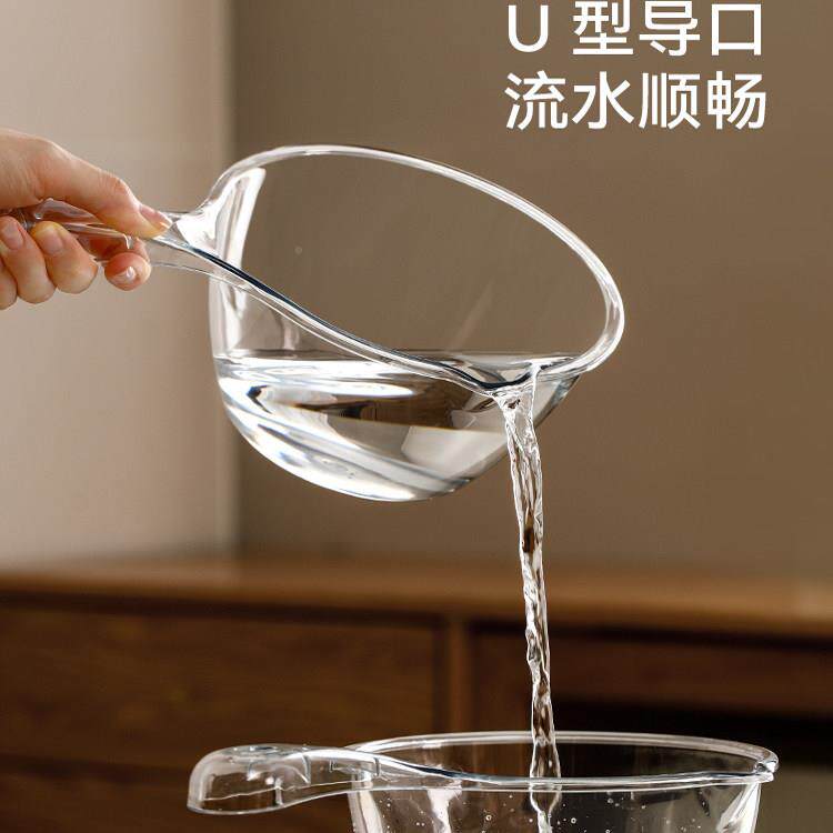日本水瓢加深水塑勺长澡63581柄明料舀水瓢摔不破高颜透值宝宝洗