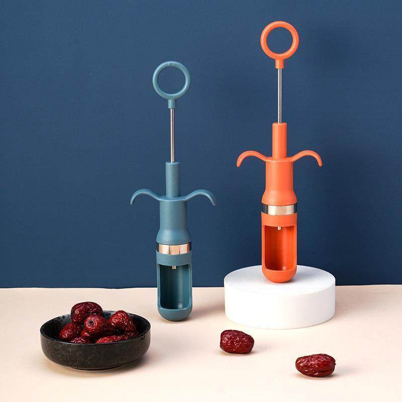 日本针筒式去核器枣子山楂去果核家用厨房小工具樱桃多功能取心器