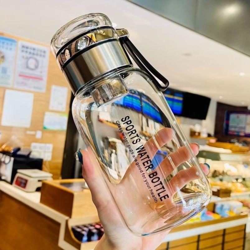 德国玻璃水杯大容量吨吨桶水壶墩墩茶水分离泡茶吨吨桶大容量大