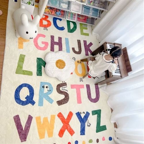 地毯儿童房阅读区休闲宝宝爬行垫卧室客厅仿羊绒地垫儿童玩耍毛毯