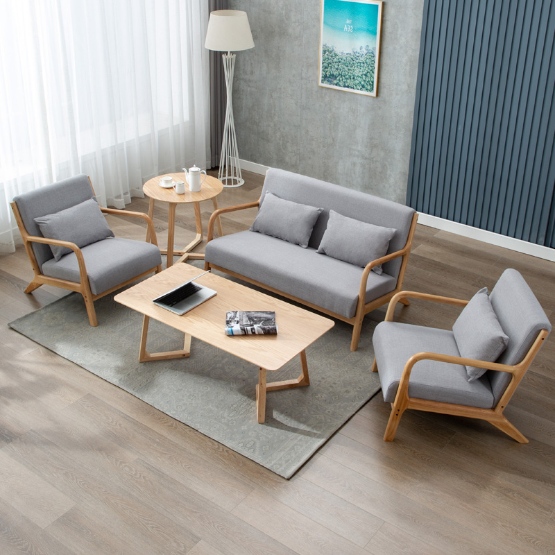 办公室简约现代沙发休闲商务办公接待休息区沙发茶几卡座组合套装