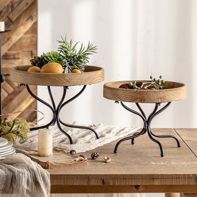 法式复古木质托盘装饰摆件侘寂风家用客厅茶几果盘民宿茶盘果篓,家居饰品,果盘/果篓,淘宝优惠券,粉丝福利购,淘宝优惠卷