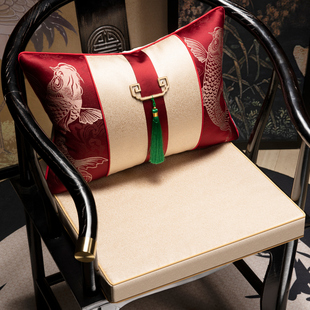 高端乳胶坐垫中式红木圈椅太师椅家用椅垫屁垫凳子实木沙发垫定制