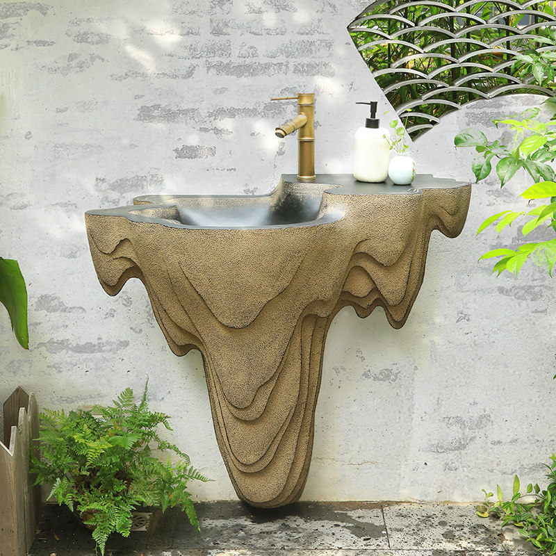 汉韵堂洗手池阳台露台创意立柱洗手盆室外花园庭院洗手台盆洗脸盆,家居饰品,户外/庭院摆件,淘宝优惠券,粉丝福利购,淘宝优惠卷