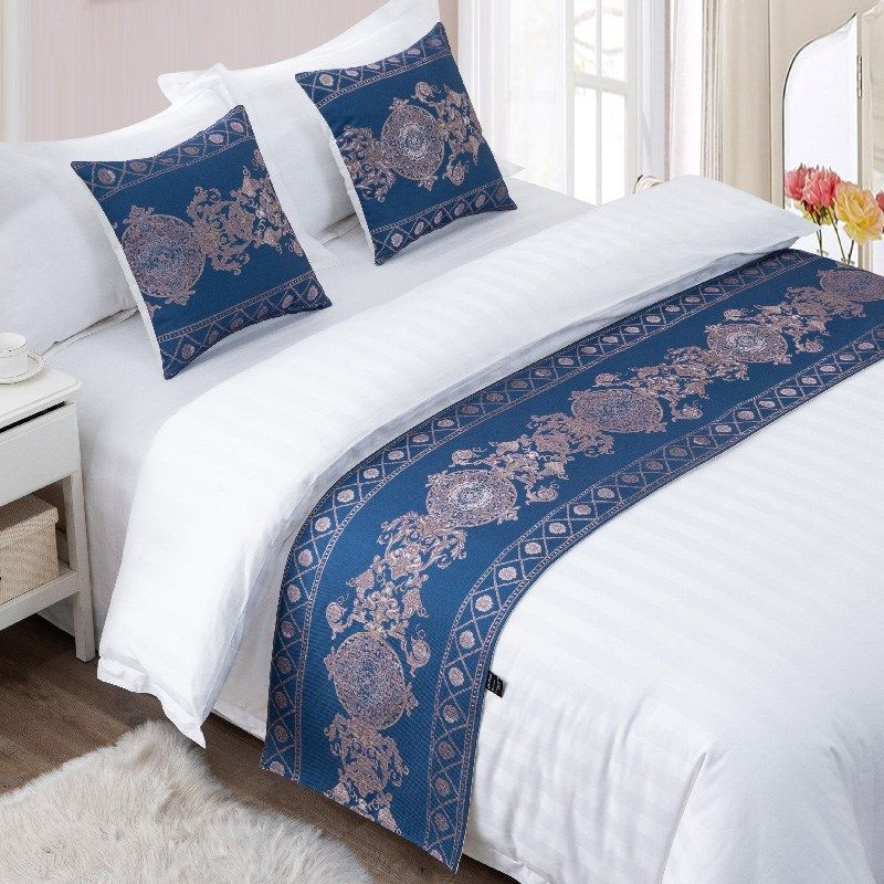 碧谊宾馆酒店床上用品布草高档床尾巾床旗床尾垫床盖床尾装饰条,床上用品,床盖,淘宝优惠券,粉丝福利购,淘宝优惠卷