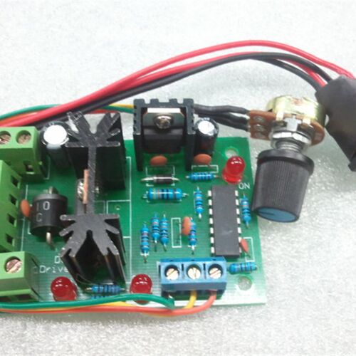 直流电机调速器板 6V 12V 24V  通用PWM 无极调速开关带正反转