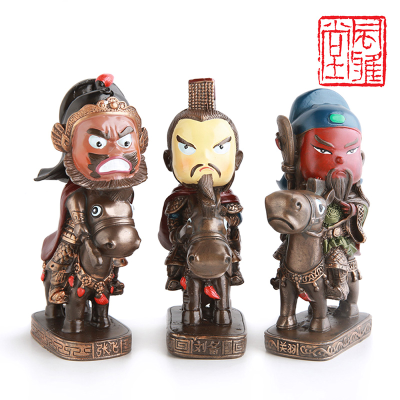 风雅堂 三国人物公仔摆件诸葛亮刘备关羽张飞四川成都特色小礼品