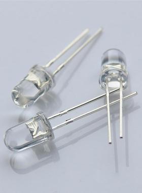 5MM磨砂蓝色雾状白散光灯 5MM圆头雾状蓝光长脚led发光二极管