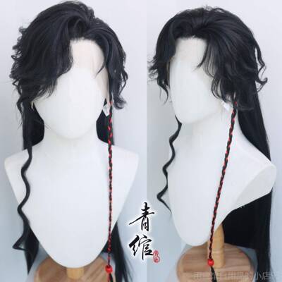 正品青绾男古风汉前蕾丝服COS花城造型假发头顶套手钩整萧策安贴