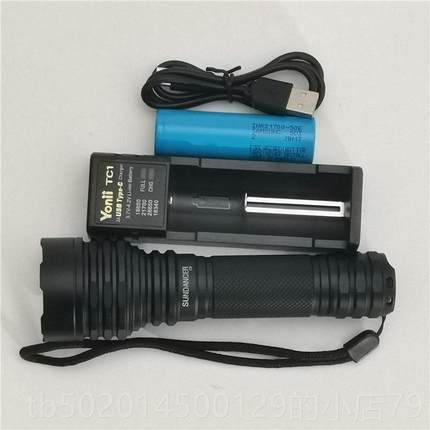 高档山21700强光手电远射高亮sst240 st40灯珠50阳0流明户f外骑行