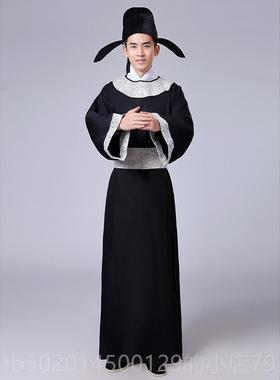 高档唐朝古装演汉服男李白出服端午节书表生秀舞台才演服明宋文人