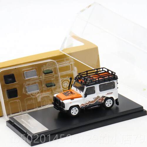 高档Mater1:6 s石路虎卫士4110 海湾油GULF 大脚改装仿真合金汽车