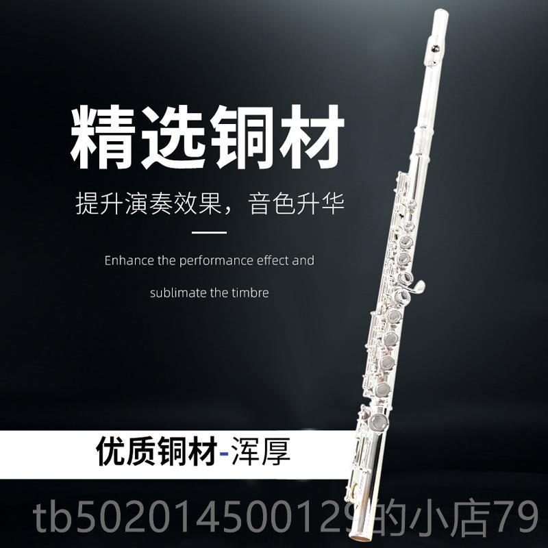 高档正品原装TA 级长笛乐器 C调1A6/17开闭孔镀银NE键初学考演奏