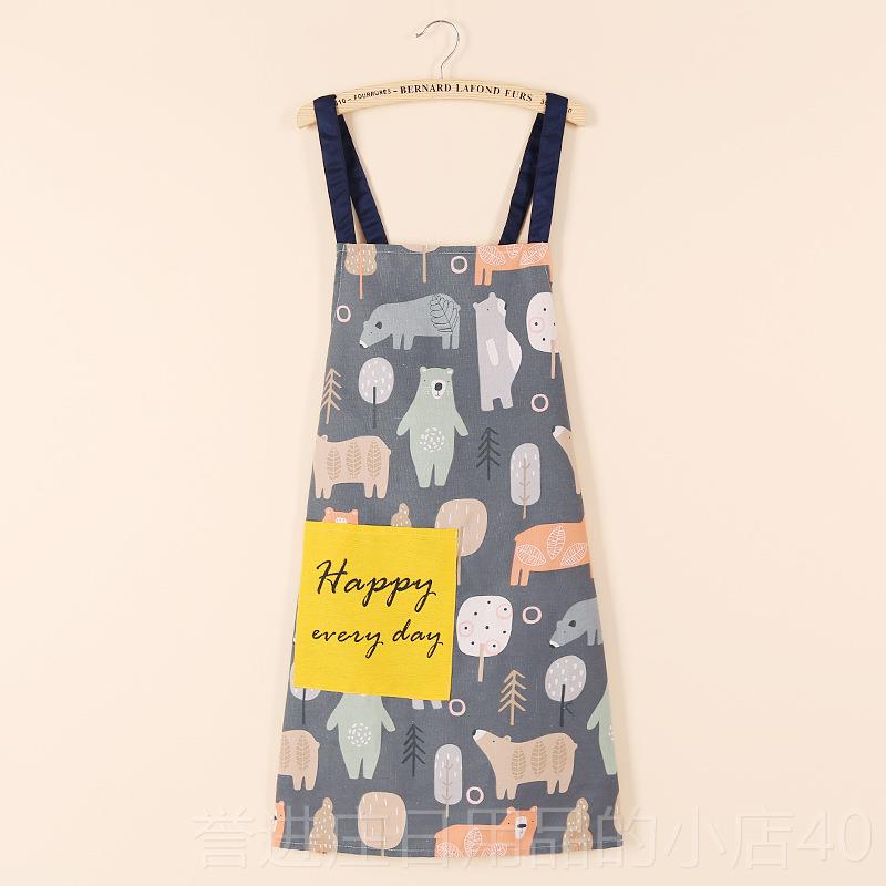 正品房家用围裙2024新款防水防厨油时尚高端韦女裙春夏薄款ins风